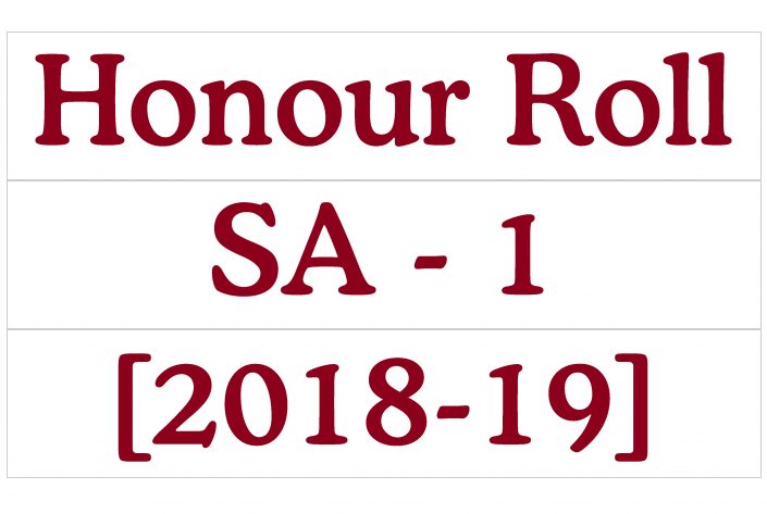 SA1 Honour Roll 2018-19